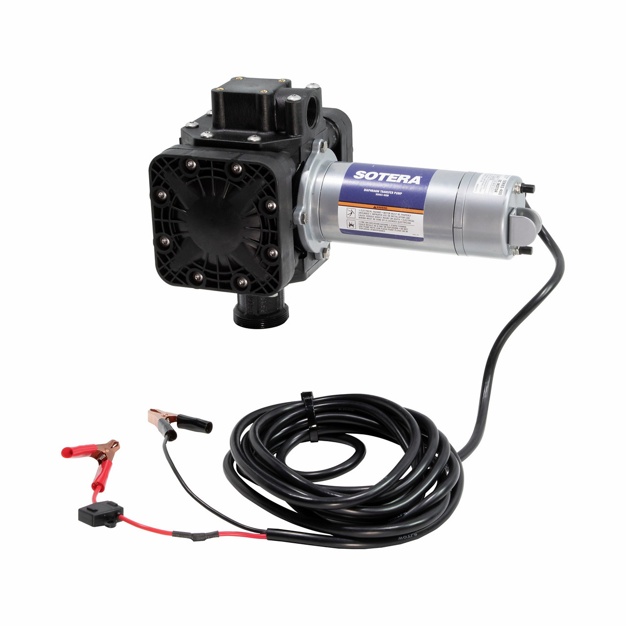 Sotera Systems Chemical Transfer Pump - 13 GPM, 12V DC, Santoprene Diaphragms, EPDM Seals, Model# SS415B